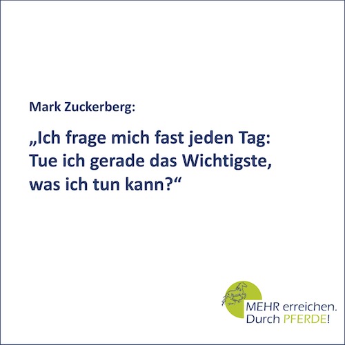 Mark Zuckerberg: "Tue ich gerade das Wichtigste, was ich tun kann?"